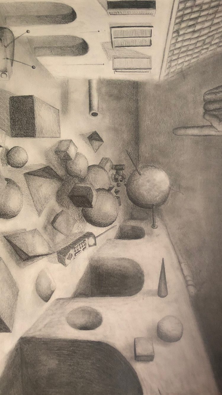 Surrealist pencil study