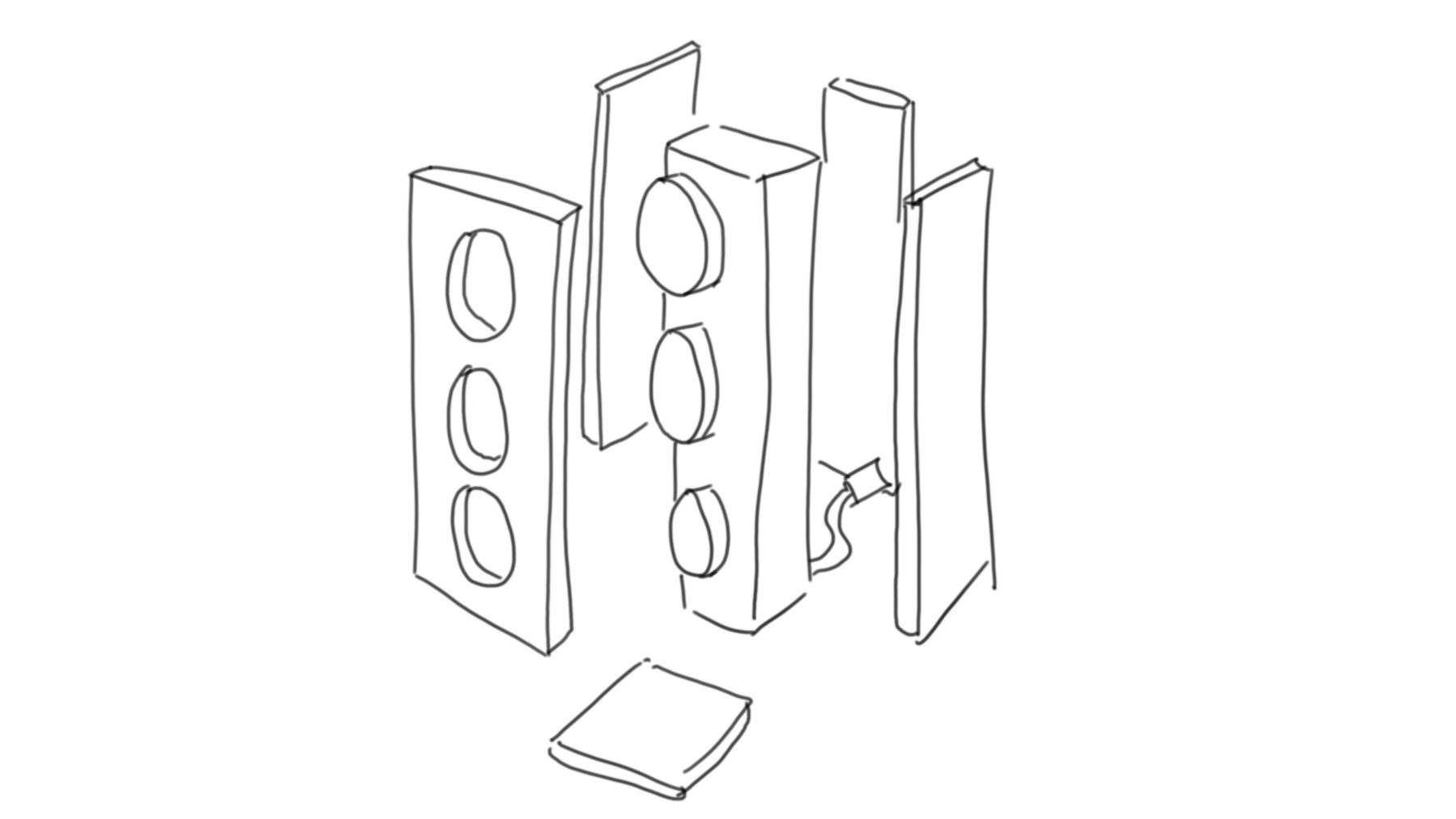 Concept sketch of the back-to-back units