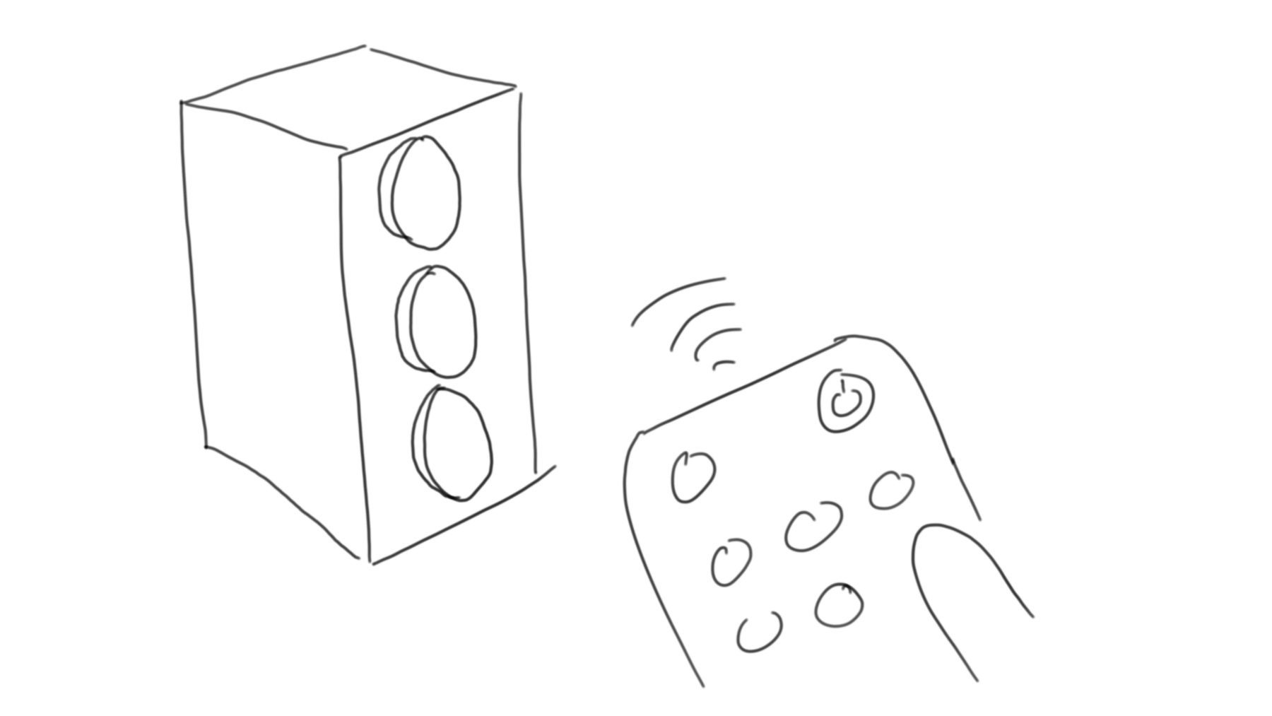 Concept sketch of the traffic light and remote