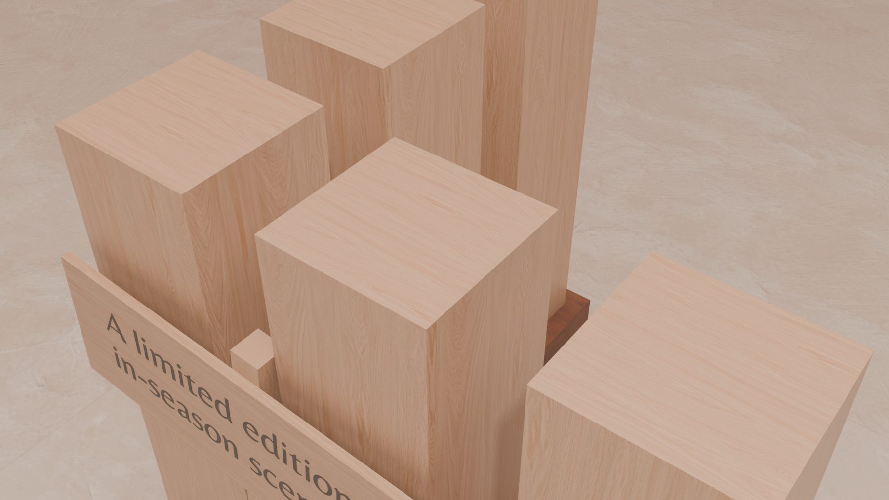 Jo Malone oak block counter render