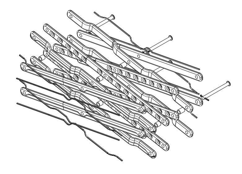 Exploded drawing of the pantograph