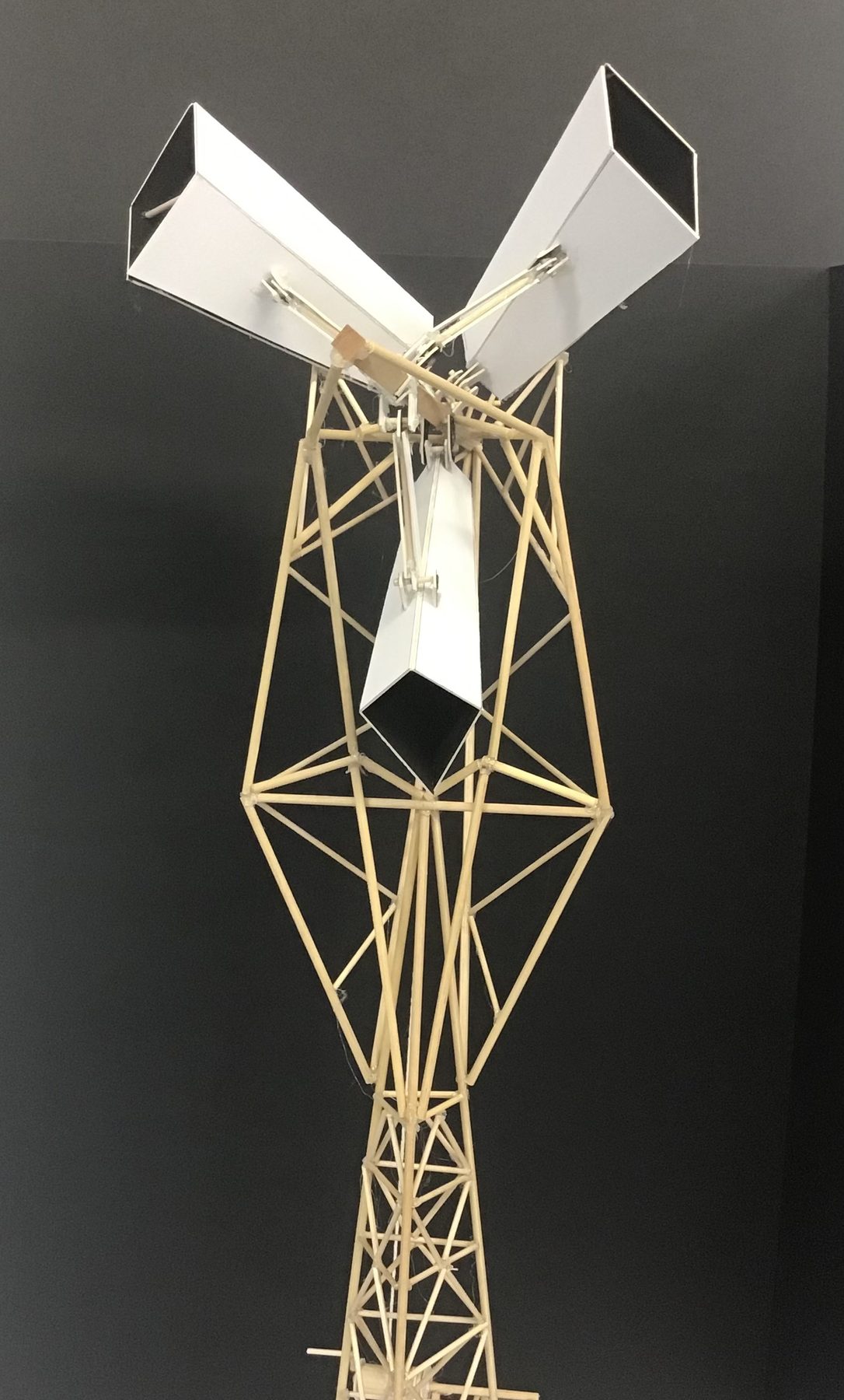 Pylon with three petals raised